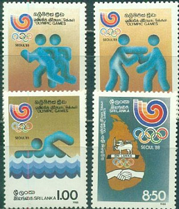 Шри Ланка, 1988, Олимпийские игры, Сеул, 4 марки